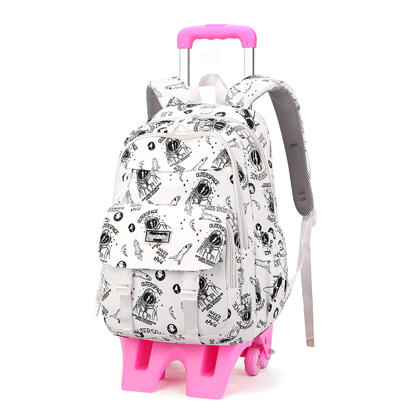 Pescado natural nuevo carro de escalada mochila Escuela Secundaria chica de gran capacidad extraíble escuela niños Escuela Primaria estudiante 3-6