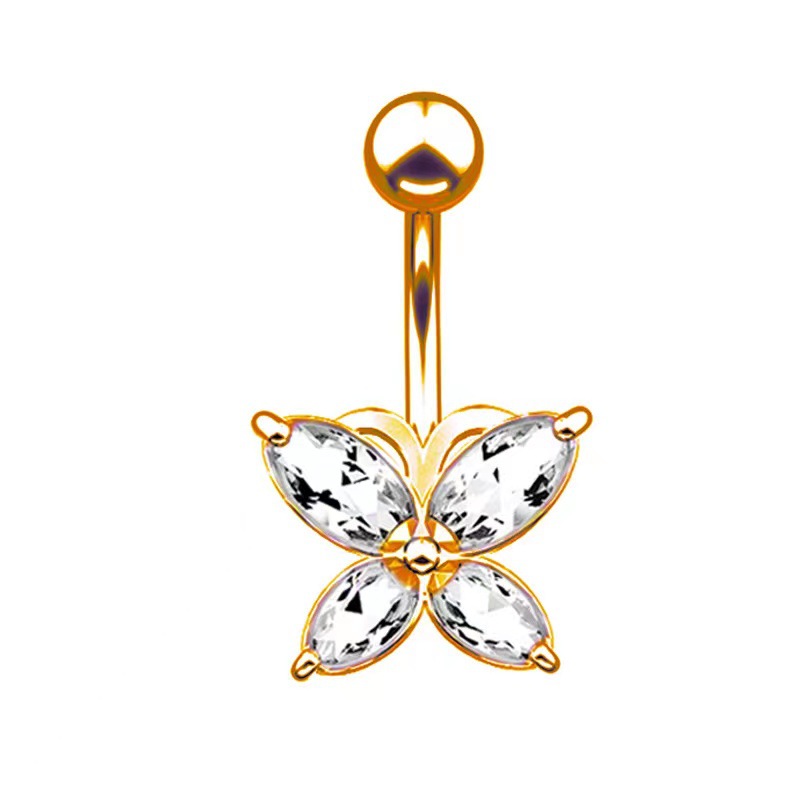 Fashion Bow Knot Stainless Steel Plating Belly Ring display picture 2