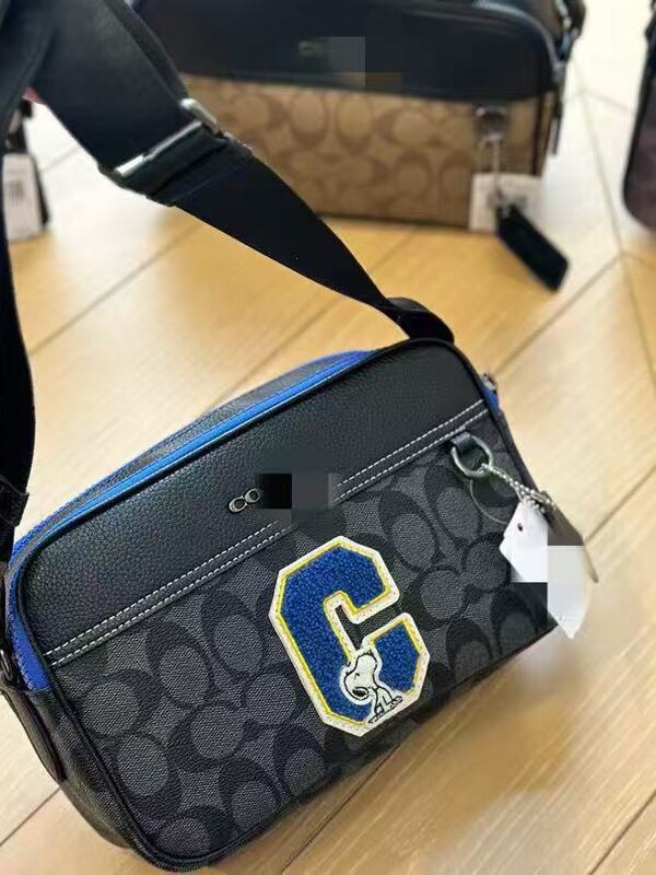Ole C の新しい売れ筋のクラシックなメンズ カメラ バッグ ショルダー クロスボディ バッグ ポータブル ダブル ジッパー ダブル コンパートメント|undefined