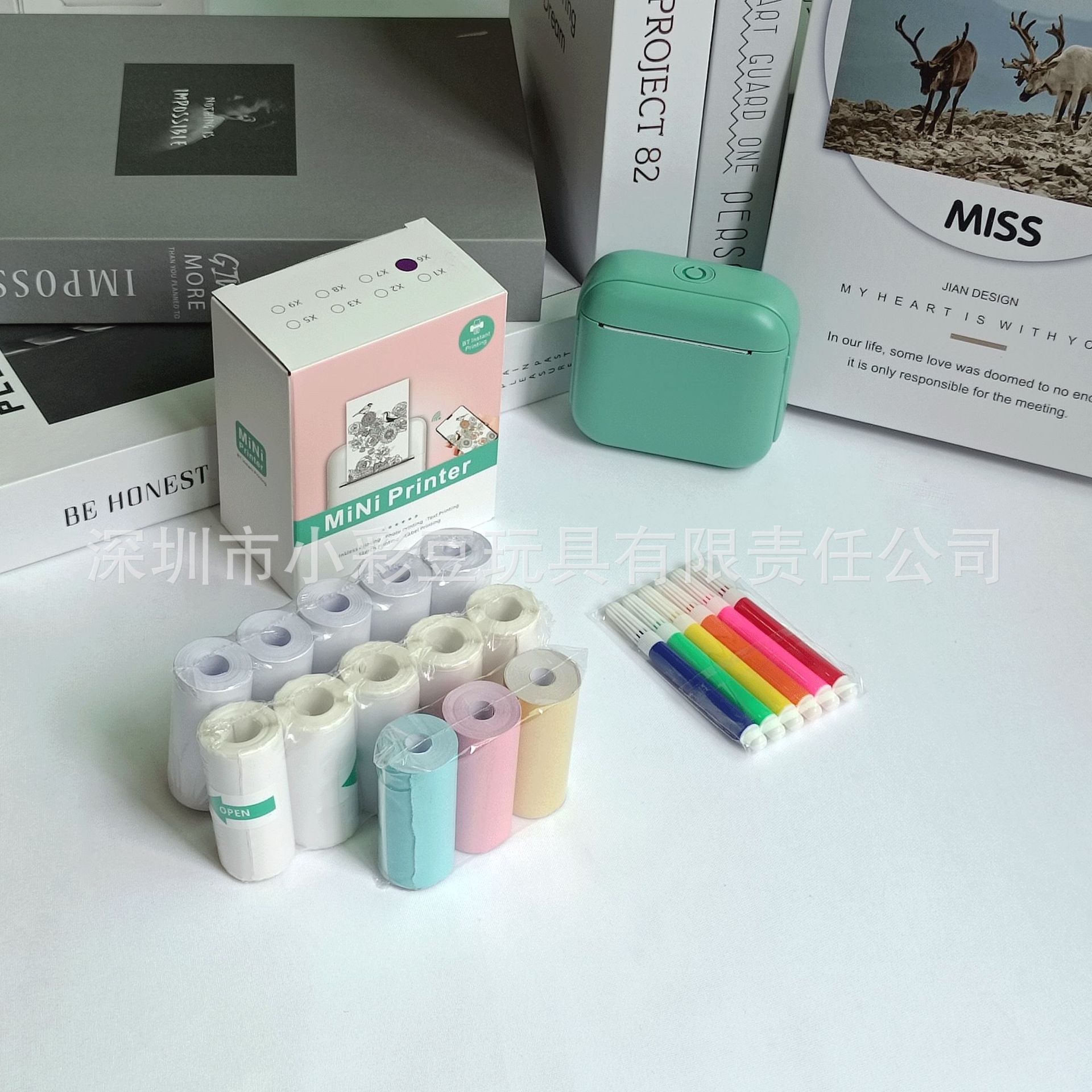 TFDX6 녹색 + 감열지 5개 + 접착지 5개 + 색지 3개 + 색펜