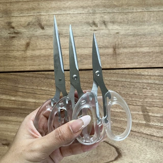 实用剪刀透明简约高级感手工DIY文具刀学生美工手账不锈钢小剪子