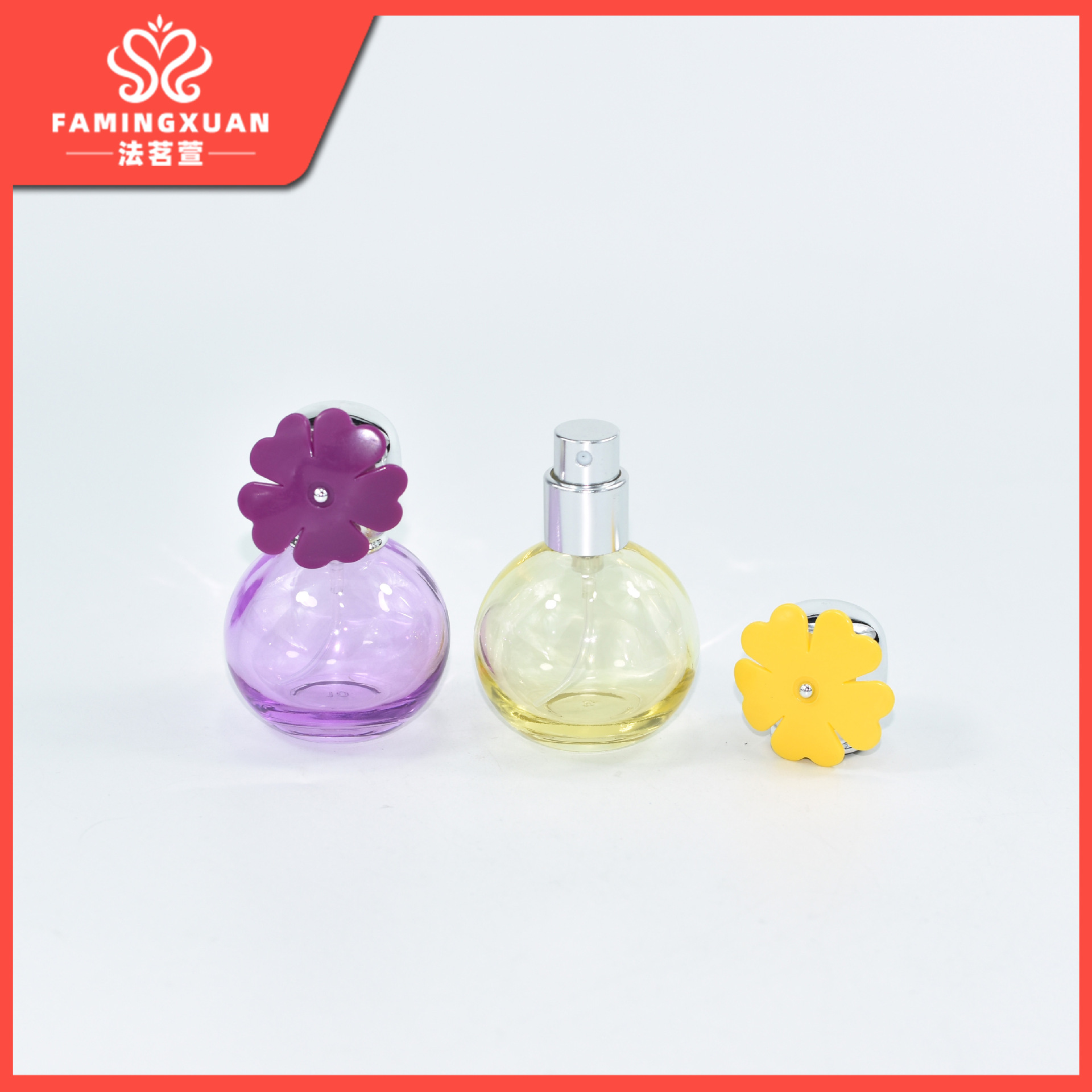 Freningxuan Perfume Subenvasado Botella vacía Botella de vidrio Botella de perfume a granel Botella vacía de perfume en aerosol de vidrio de color 30ml