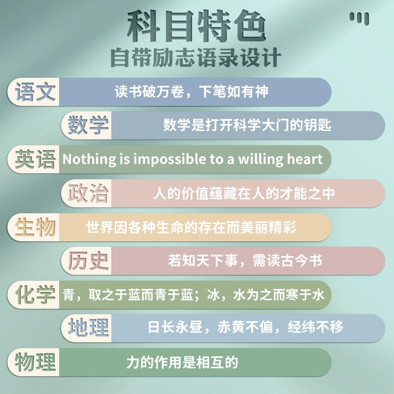 Thickened sub-subjects for high school students and junior high school students b5 complete set of seven-subject subject classroom wrong question book middle school student vocabulary