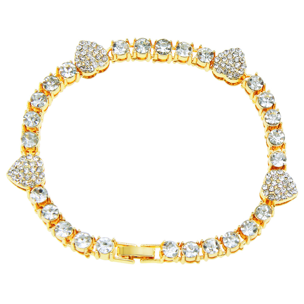 Hip-Hop Heart Shape Alloy Patchwork Unisex Necklace 1 Piece