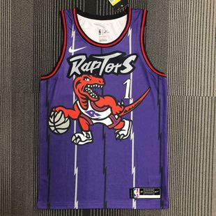 Raptor Retro Purple White No. 1 Maddie No. 15 Carter No. 23 Fan Fleet NBA Jersey