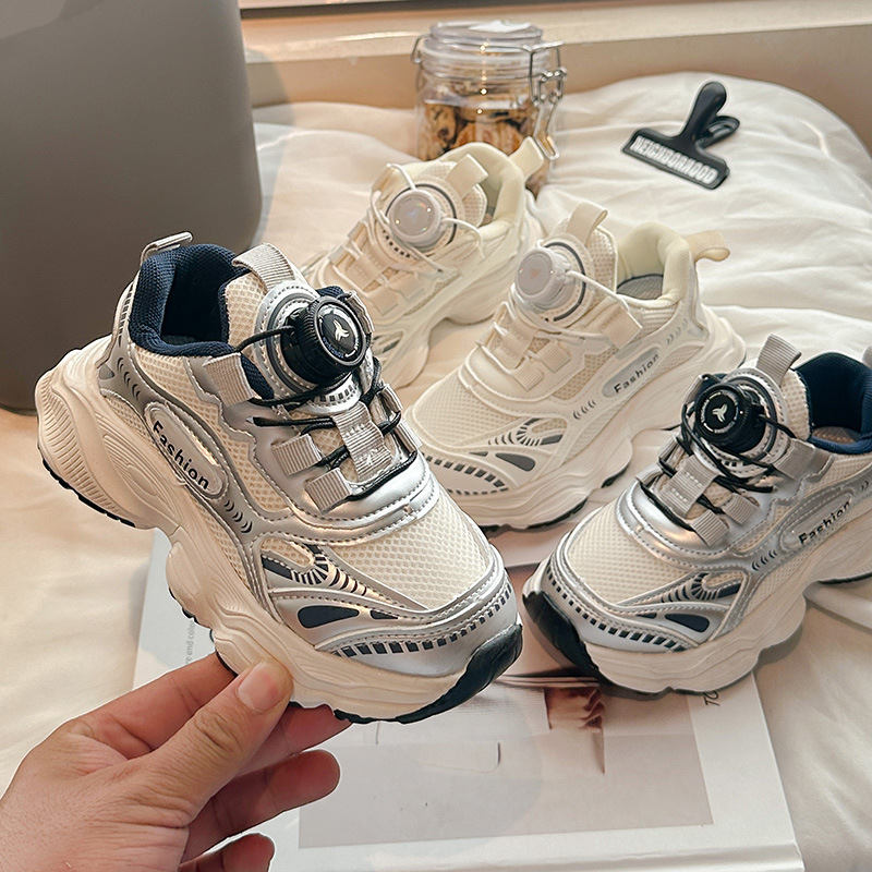 Zapatillas deportivas para niñas, modelo nuevo de verano 2026, zapatillas transpirables de malla única para niños, zapatillas de papá para niños, zapatillas de running de malla para niños image 3