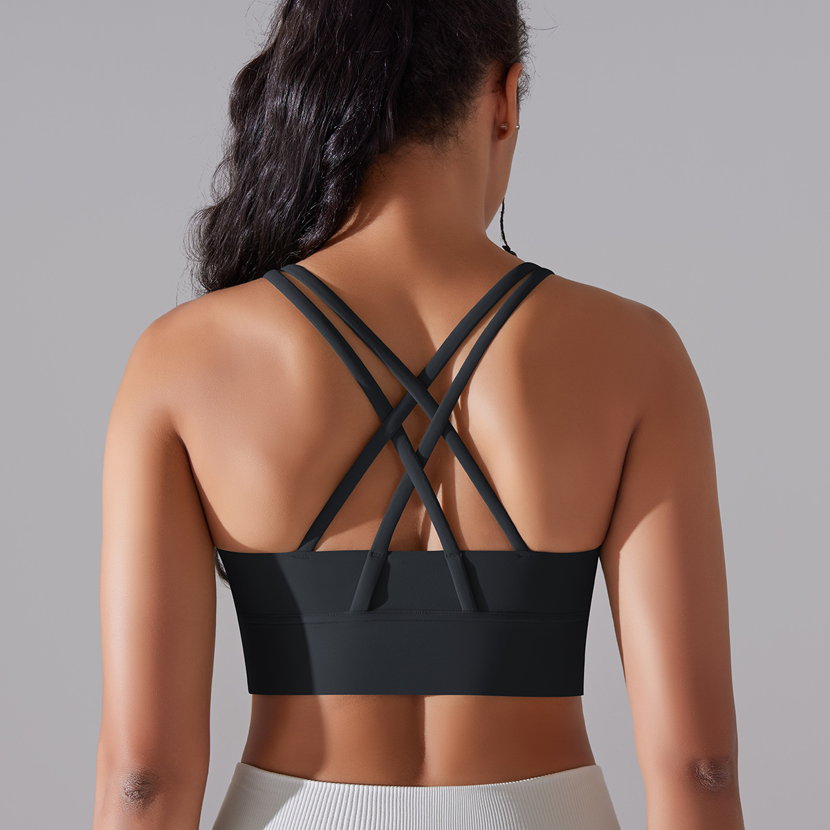127g Weight Sleeveless Sleeve Length Nylon, Spandex Fabric Type Short Top Length Halter Crisscross Tank Tops Type Fitness, Yoga Occasion U Neck Neckline Solid Color Pattern Sports Style Sports Solid Color Nylon Spandex U Neck Active Tops Halter Crisscross Tank 70