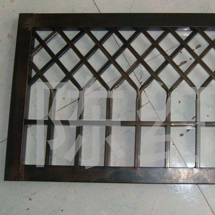 铁花窗 不锈钢屏风花窗  黄古铜金属镂空隔断餐厅装饰铁艺花窗