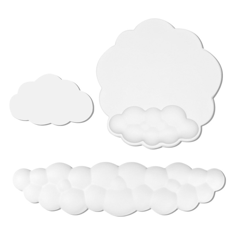 Cojín de muñeca de la almohadilla de ratón de la nube caliente transfronteriza al por mayor computadora oficina de escritorio antideslizante almohadilla de muñeca de espuma de memoria