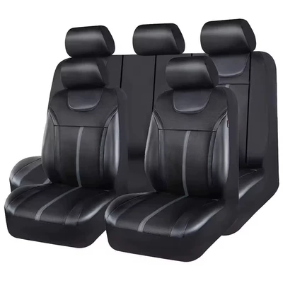 Cars, Trucks, and Suvs, Universal seat cover - black-gray-2-seats-in-the-front-row