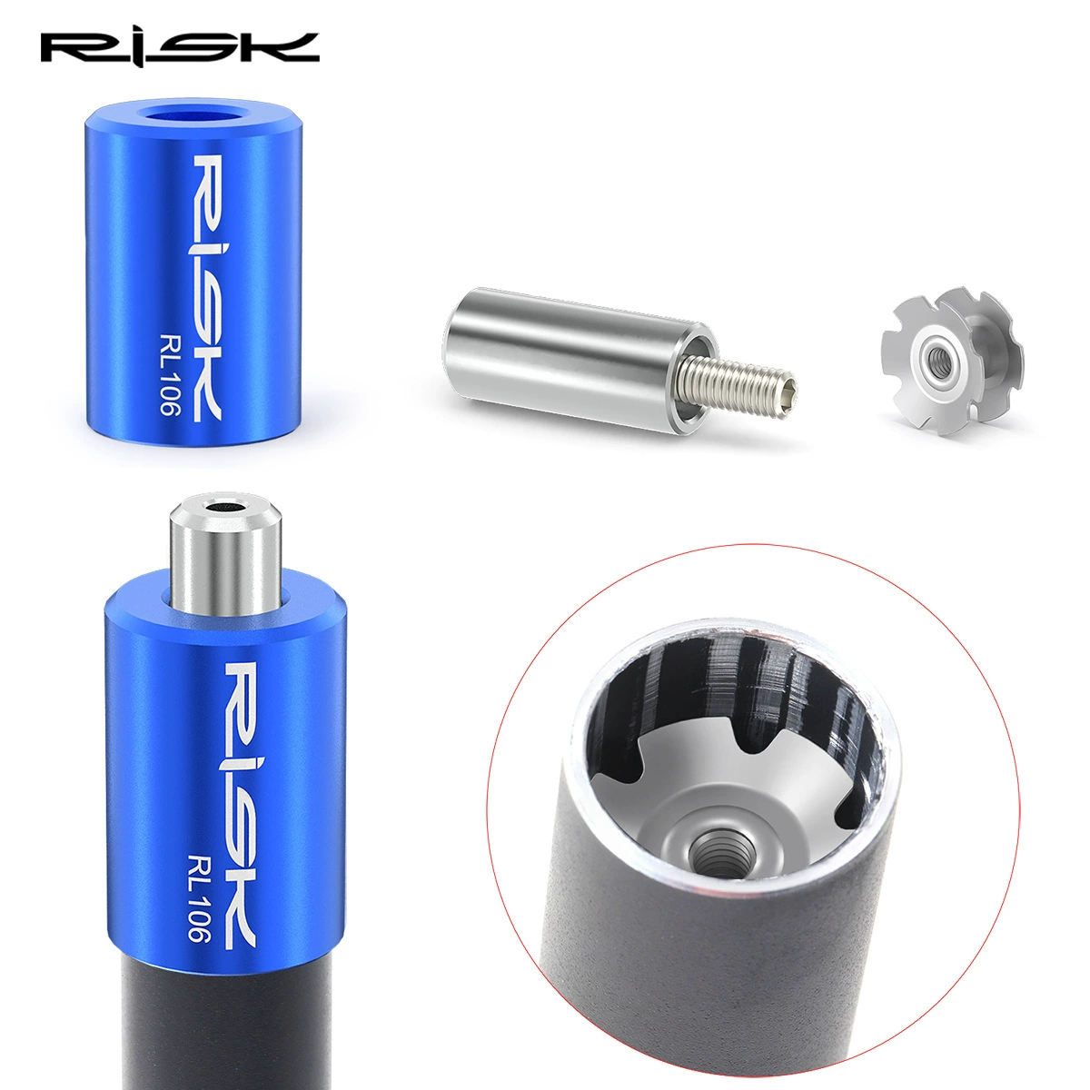 RISK Mountain road bike fork solar-powered, bike steering column