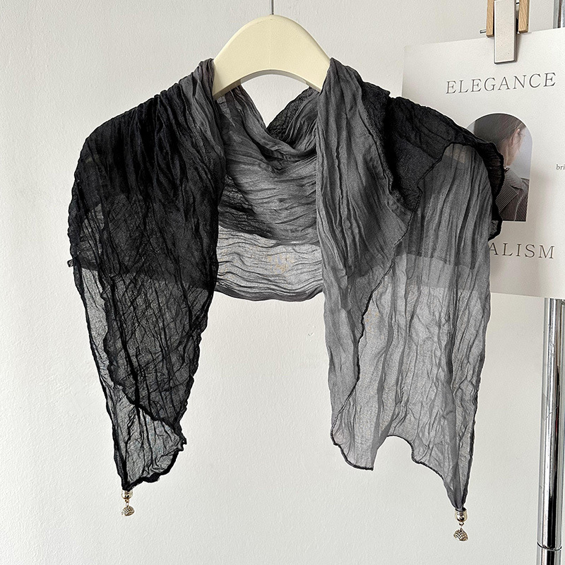 Buckle magnético pliegue bufandas de algodón y lino collar protector de cuello frío otoño y invierno decoración de moda bufandas cuadradas