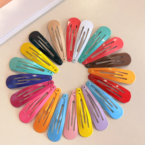 Stylish and Cute Colorful Hair Clips for Women - Droplet and Pentagon Design, Korean Version Candy Color Hairpins for Girls, Suitable for Eyebrow Edges