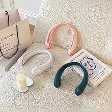 2023新款便携式无叶挂脖风扇三代懒人手持USB充电小风扇批发