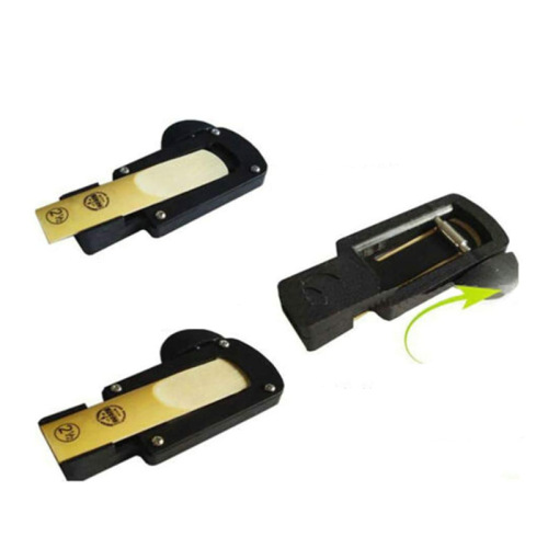 Manufacturer supplies alto tenor soprano saxophone reed trimmer and clarinet clarinet reed trimmer