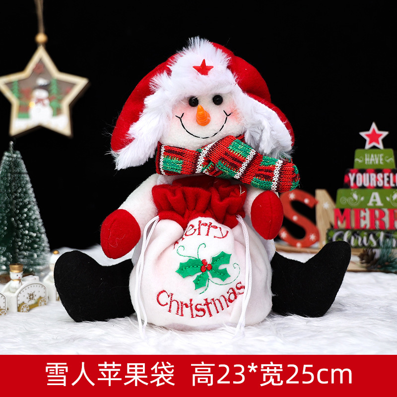 クリスマス装飾品麻布愛リンゴ袋創意公仔キャンディー袋子供プレゼント袋卸売り|undefined