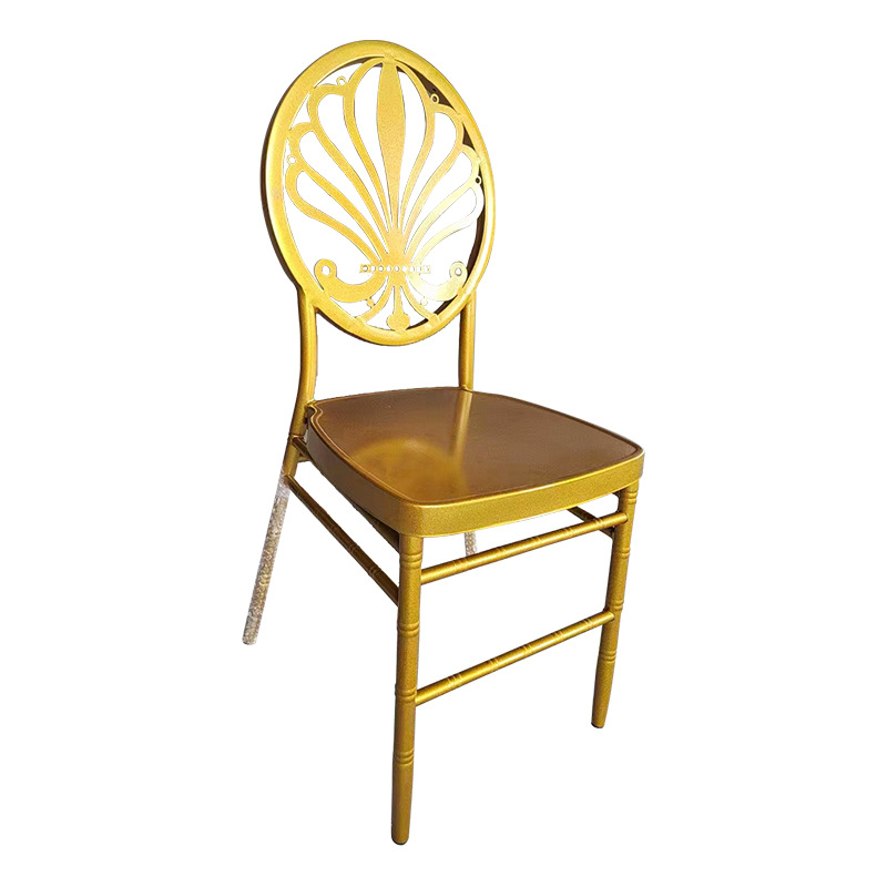silla de comedor de silla de boda de metal silla de bambú blanco dorado silla de boda al aire libre silla de hotel silla de banquete