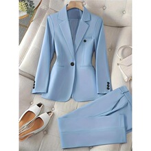 T 40047 Women's Long Sleeve Suit Set ְҵ������װ ŷ���羳��