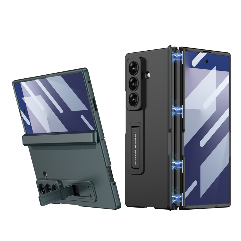 gkkはサムスンzfold7携帯電話ケース、薄型、落下防止、磁気折りたたみスタンド、シェルフィルム、正確な穴をすべて含むに適しています。|undefined