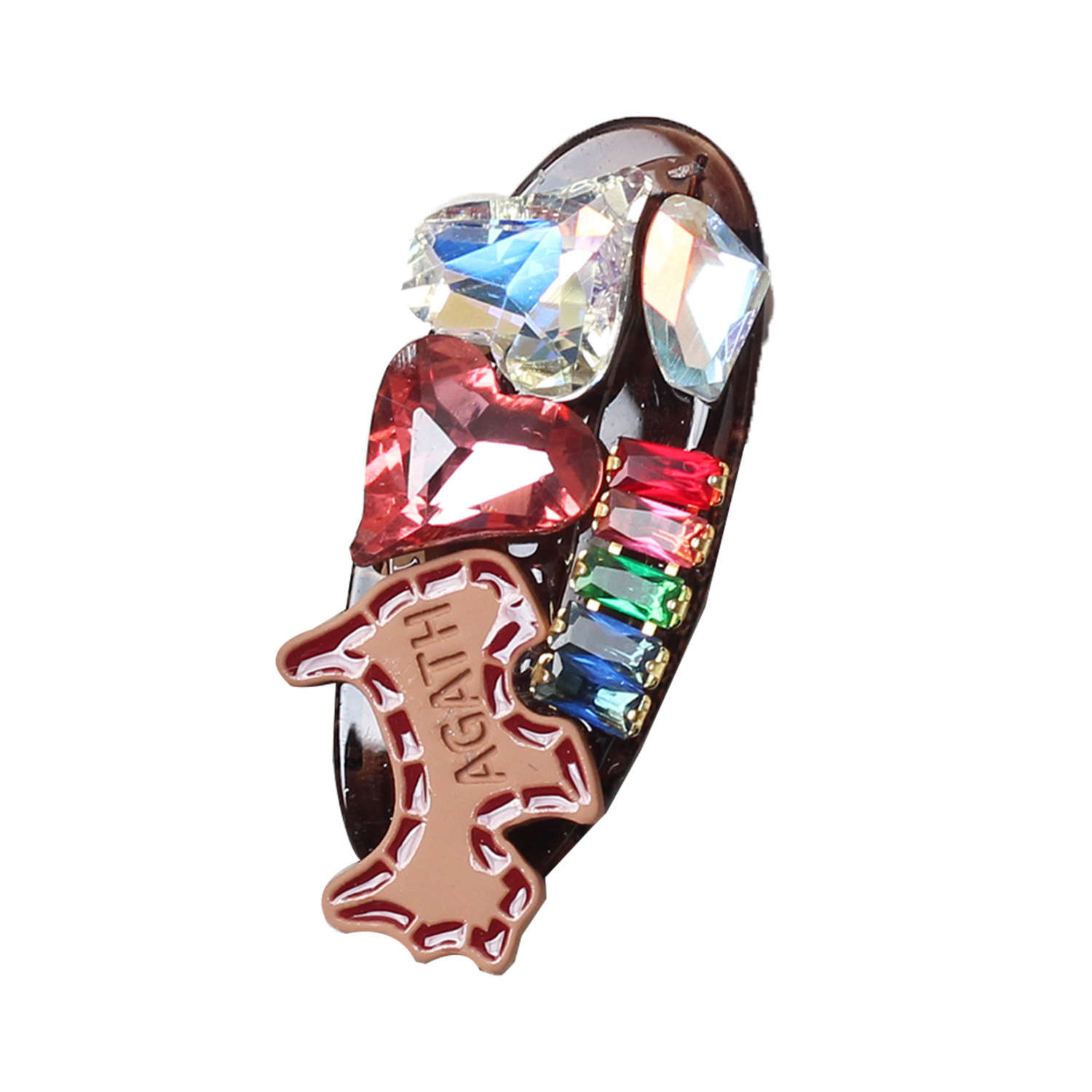 Dongdaemun, Corea del Sur, el mismo estilo de horquilla, clip lateral de cristal de sentido avanzado, pinza para el cabello dulce y fresca de red, clip de flequillo de perlas de todo fósforo