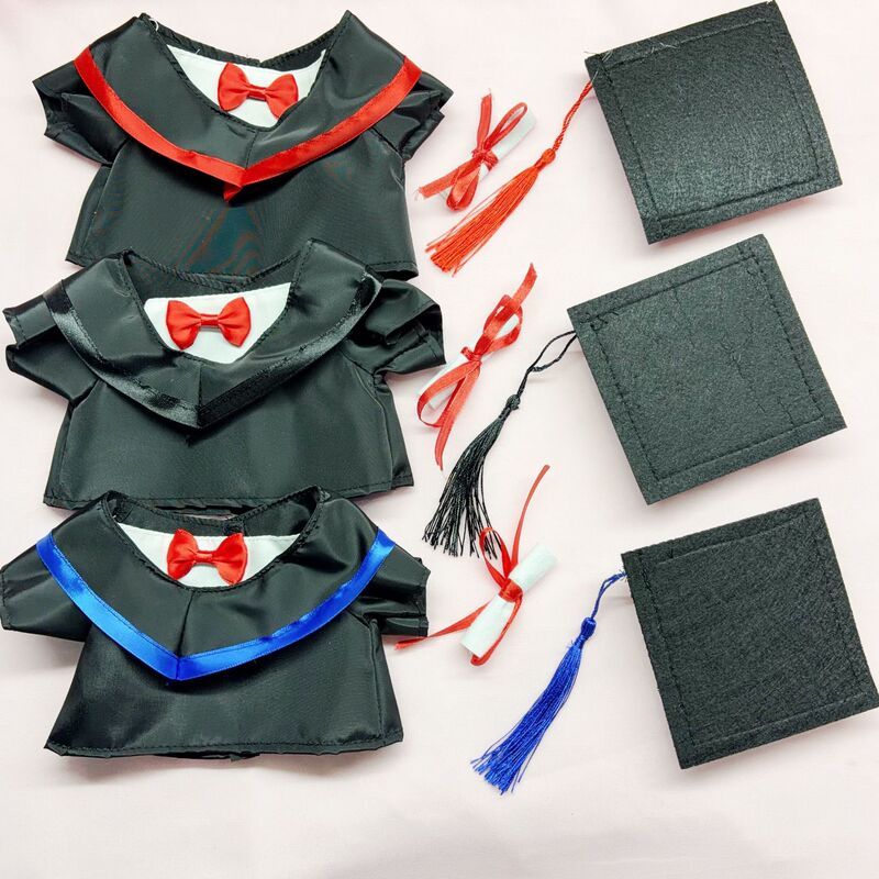 New Style Academic Uniform Set, Graduation Uniform, Teddy Bear Plush Toy, Doctor's Uniform, Bachelor's Uniform, Master's Uniform, Doll New Style Academic Uniform Set, Graduation Uniform, Teddy Bear Plush Toy, Doctor's Uniform, Bachelor's Uniform, Master's Uniform, Doll