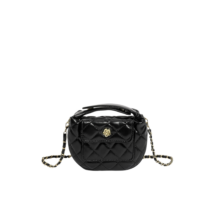 Pequeño viento de fragancia personalidad de diamante pu bolso de mano de mujer otoño 2026 nuevo estilo versátil bolso de hombro de mujer