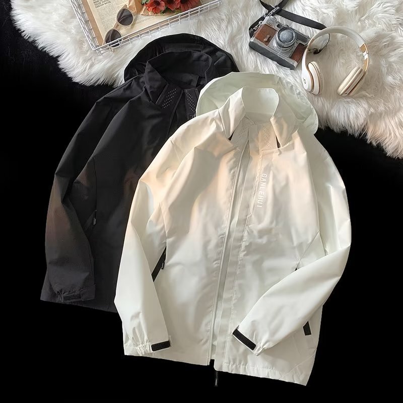 Foreign trade Men's Outdoor single-layer workwear jacket jacket men's soft shell spring and autumn thin windproof waterproof windbreaker