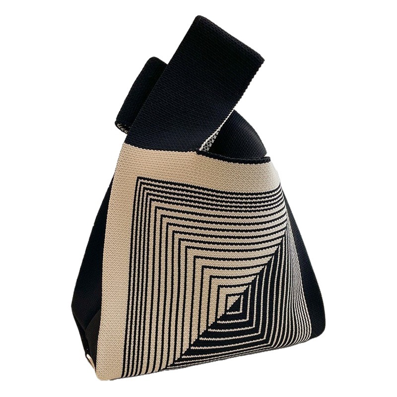 ins women's bag women's bag knitted bag tote bag woven bag handbag large capacity bucket bag hand gift