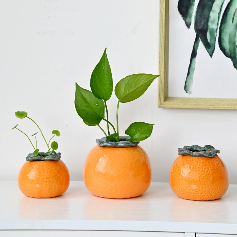 Креативный оранжевый зеленая Роза гидропонная ваза контейнер для чая банка Цветочная бутылка вода растение цветочный горшок настольные маленькие украшения