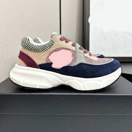 复古风时尚厚底运动黑白熊猫老爹鞋女春秋超软休闲轻便跑步小白鞋