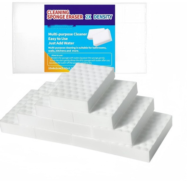 Magic Sponge Eraser, Melamine Sponge in Bulk, Double Density, Durable, Suitable for Kitchen and Bathroom