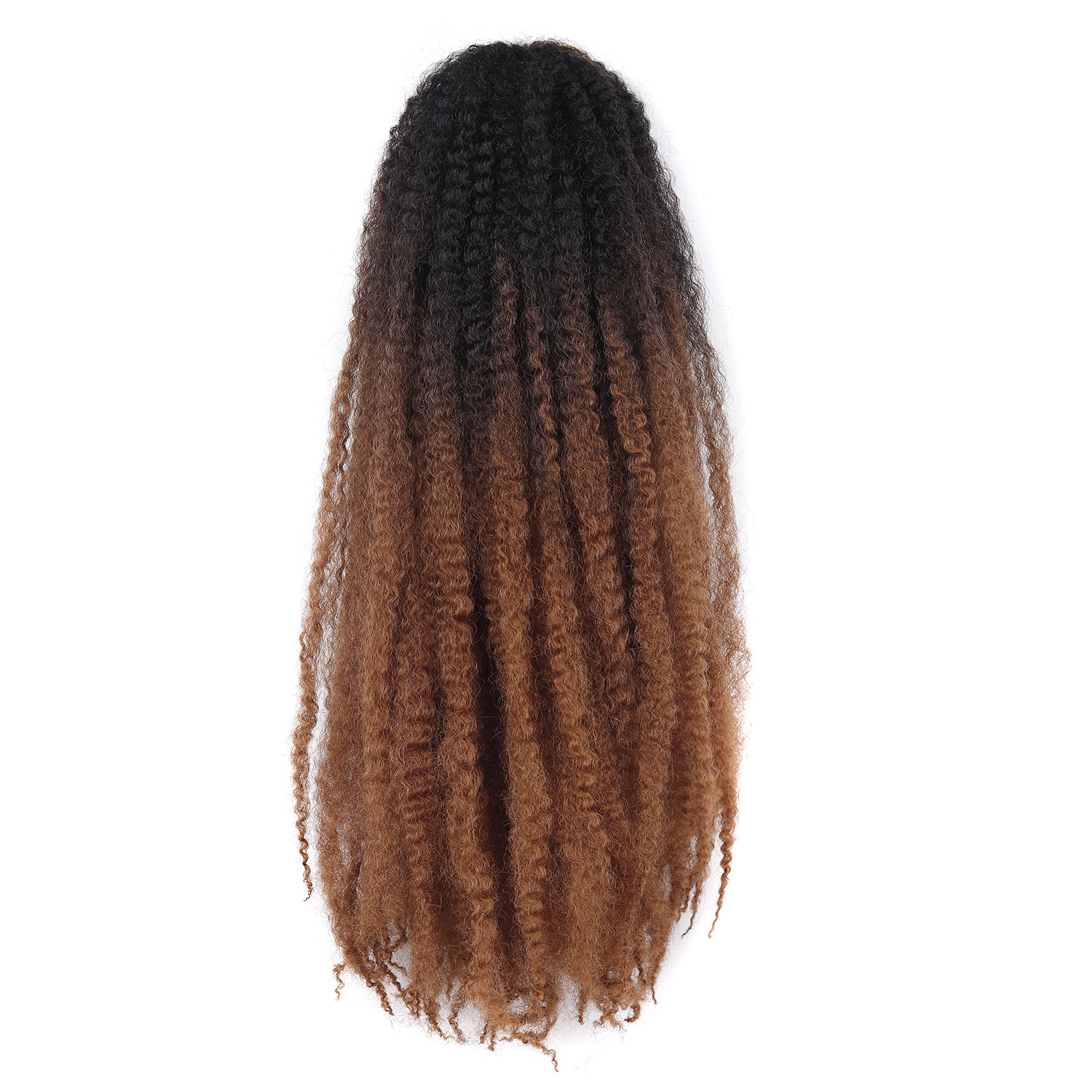 18 "Lorugas gancho de mano extensión de cabello 26 piezas dobladas por la mitad 52 gancho de mano negro extensión de cabello Lorota fibra química peluca