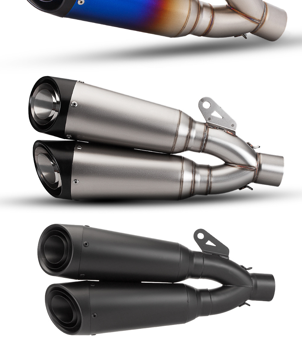 Suitable for CBR650 S1000RR 600 MT09 CB400 modified c26 double exhaust universal tail section