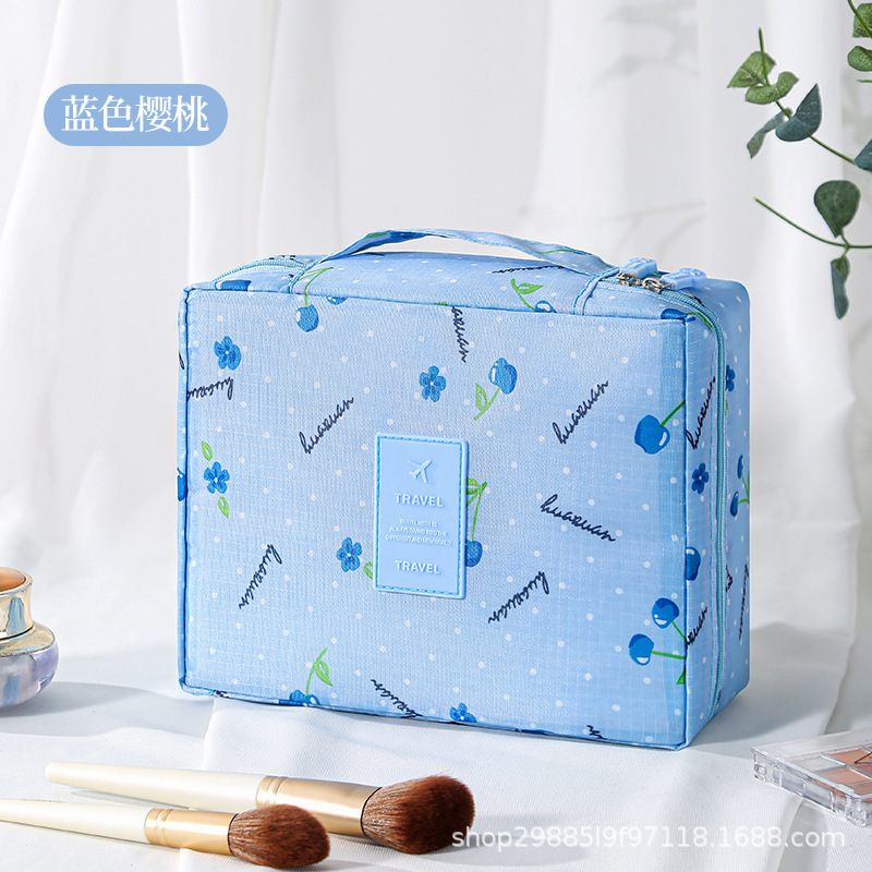 Gran capacidad de segunda generación nueva bolsa de lavado coreana bolsa de maquillaje bolsa de almacenamiento portátil multifuncional bolsa cuadrada bolsa de almacenamiento