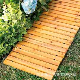 跨境木质花园小径婚礼派对地板通道露台路径装饰实木花园地板