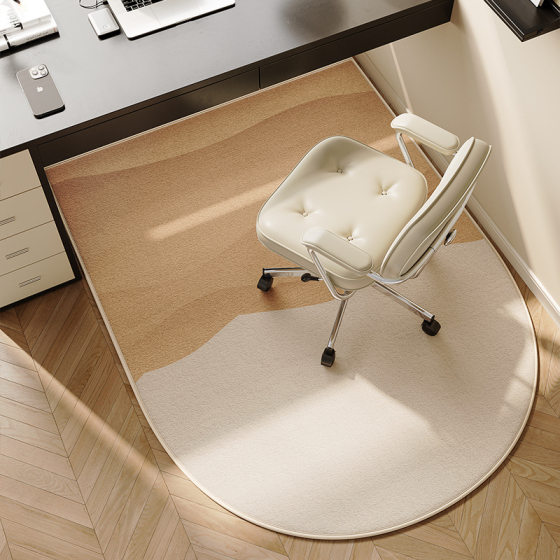 Round floor mat simple French style computer chair floor mat study desk sliding wheelchair swivel chair non-slip mat