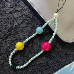 ccdCCD彩色掛繩短款可愛掛飾相機ins串珠鏈條手機