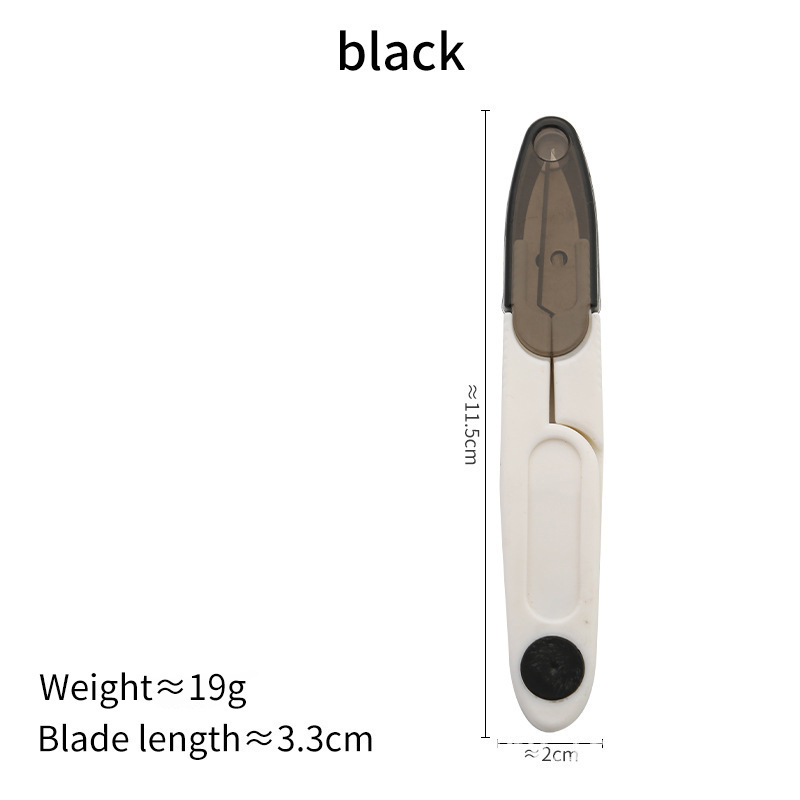 Ventas directas de fábrica Cubierta transparente de color Mango de plástico Tijeras de hilo de seguridad Tijeras de hilo de pescado Tijeras de hilo Accesorios de herramientas de sastre portátiles