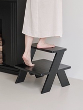 7K梯凳多功能实木设计款实木多功能矮凳换鞋凳创意角几边桌垫脚梯