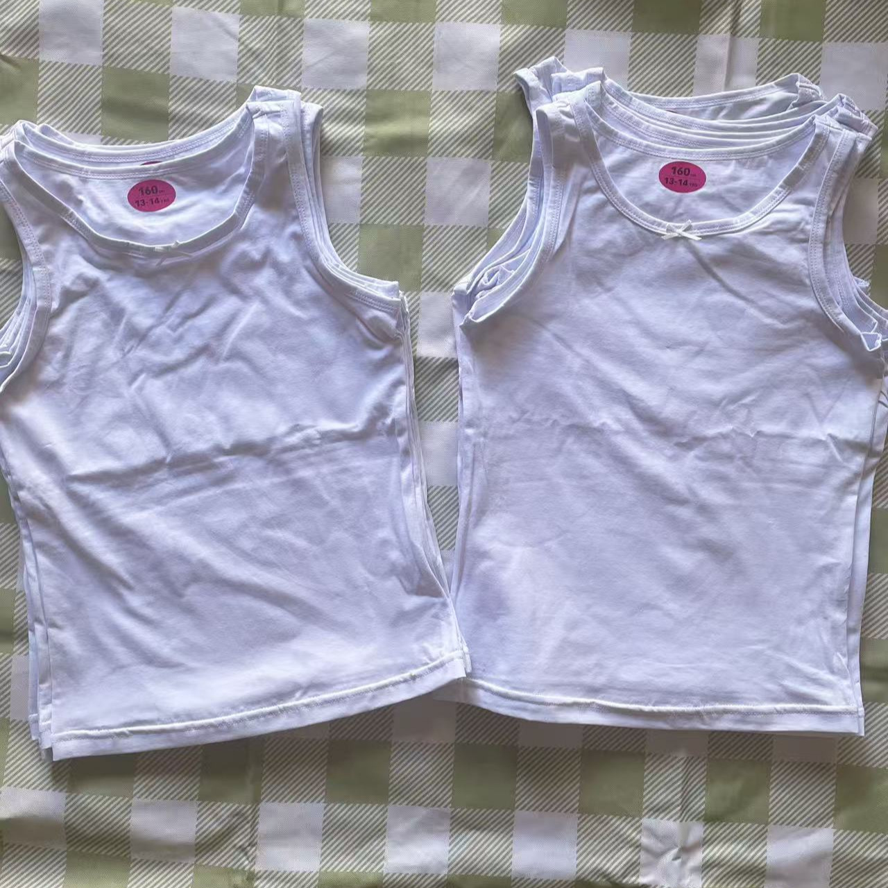 Class a Pure Cotton Kidsren's Vest Standard Size Boys and Girls Pure White Wholesale Children's Vest Export