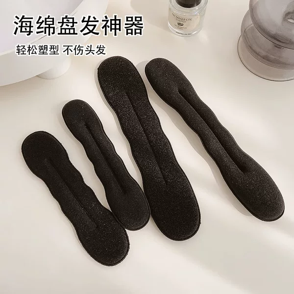 Household sponge ball head hair iron firm flower bud lazy person tool braiding artifact hair stick factory wholesale