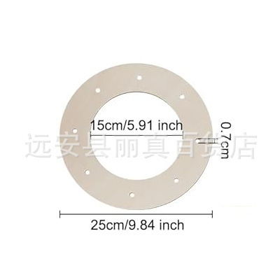 圣诞木质圆形打孔工艺品 镂空diy花环木框架节日心形花环挂饰木片|undefined