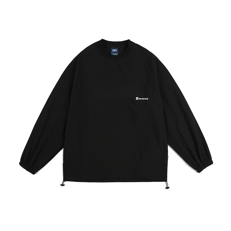 Winter Japanese retro long-sleeve with a round collar