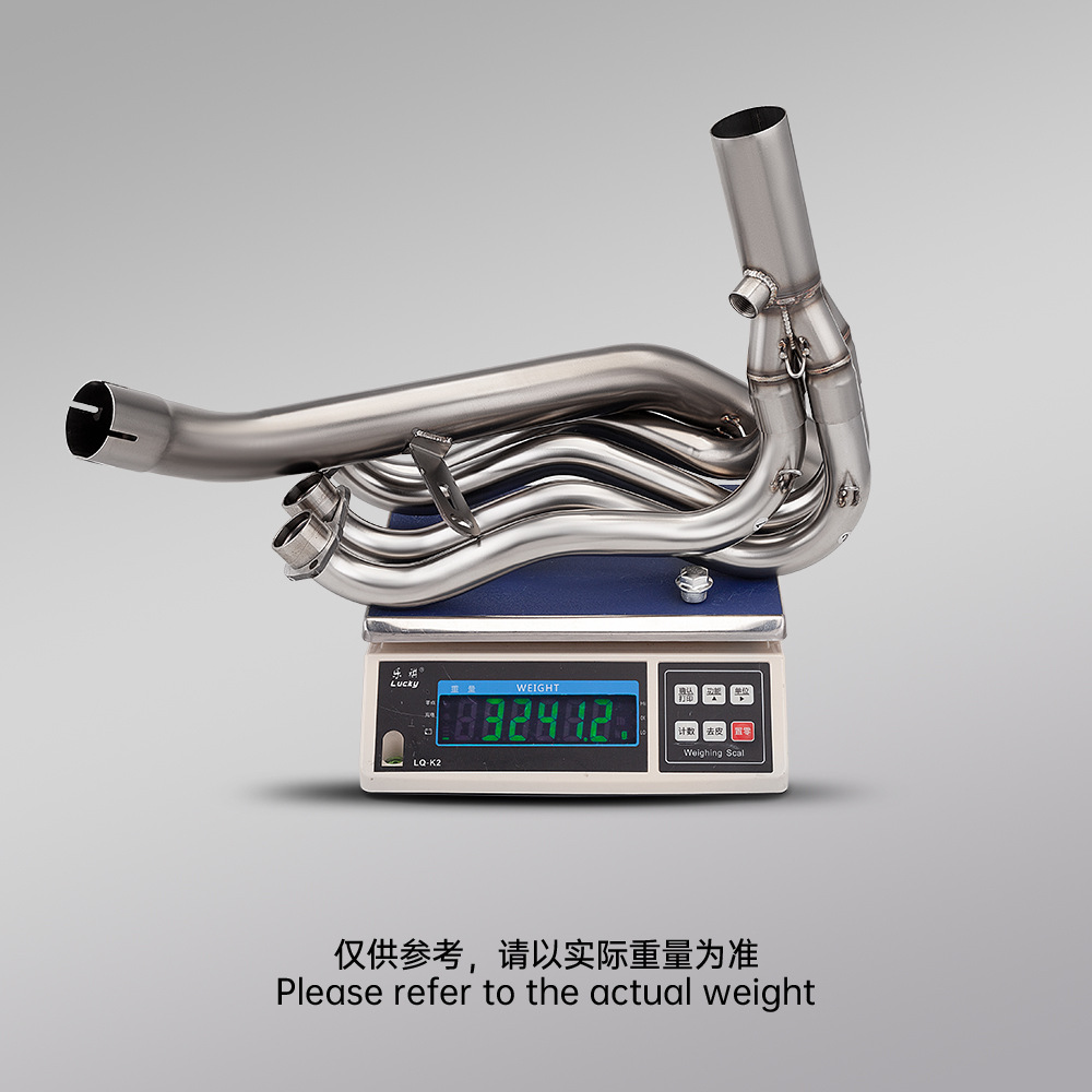 Zhangxue Motorcycle 500Rr Modified Stainless Steel Front Exhaust Pipe Original Appearance Tail Muffler Non-Destructive Installation