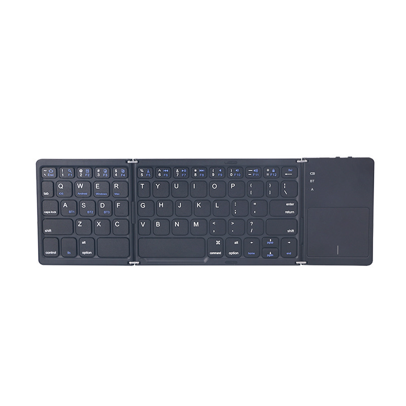 B033 transfronterizo triple plegable teclado Bluetooth con touchscreen multi-sistema compatible tablet portátil teclado inalámbrico