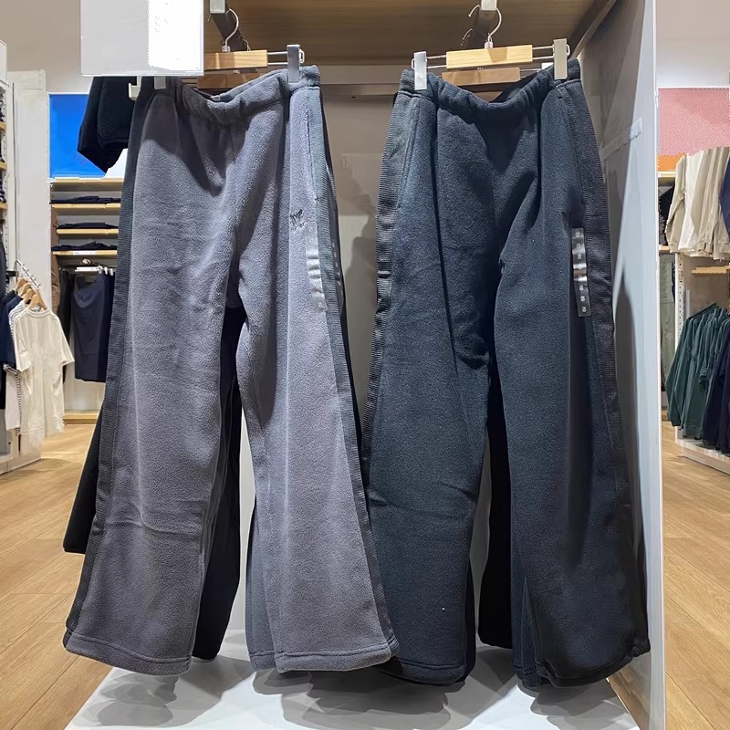 Men's and Women's Polar Fleece Pants/Casual Pants 25 Autumn and Winter New Warm and Cold-Resistant Straight Pants 483979