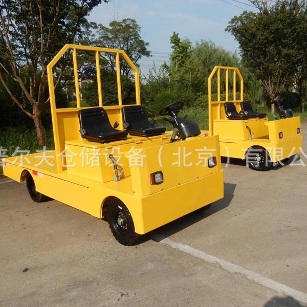 普尔夫双座双人二人座电动牵引车牵引头拖车拖头牵引挂车