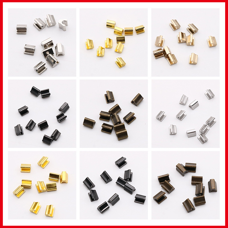 Zipper repair change size length accessories metal U-shaped code buckle I-shaped file rear code anti-pull head falling off card stop Zipper repair change size length accessories metal U-shaped code buckle I-shaped file rear code anti-pull head falling off card stop