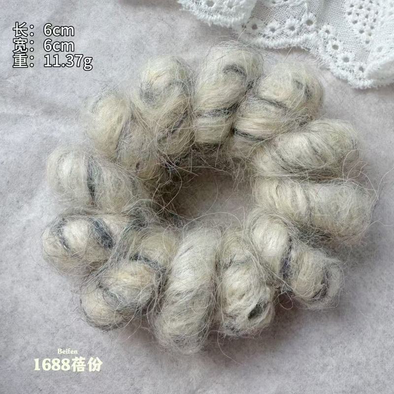 韩版简约耐用毛绒电话线发绳秋冬少女扎马尾发圈高弹力橡皮筋头绳|undefined