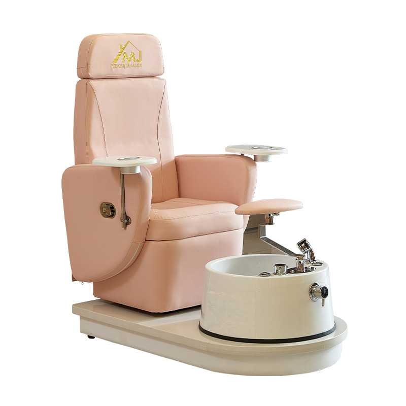 Sofá de manicura multifuncional reclinado plano y rotatorio para una sola persona, silla de baño de pies con bordado de cejas, silla de manicura, silla de terapia de pies